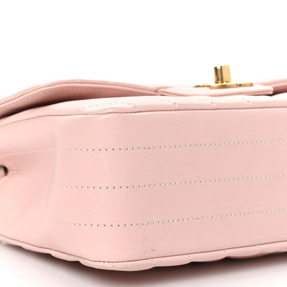 Chanel Calfskin Chevron Quilted Mini Rectangular Flap Light Pink 8 of 11