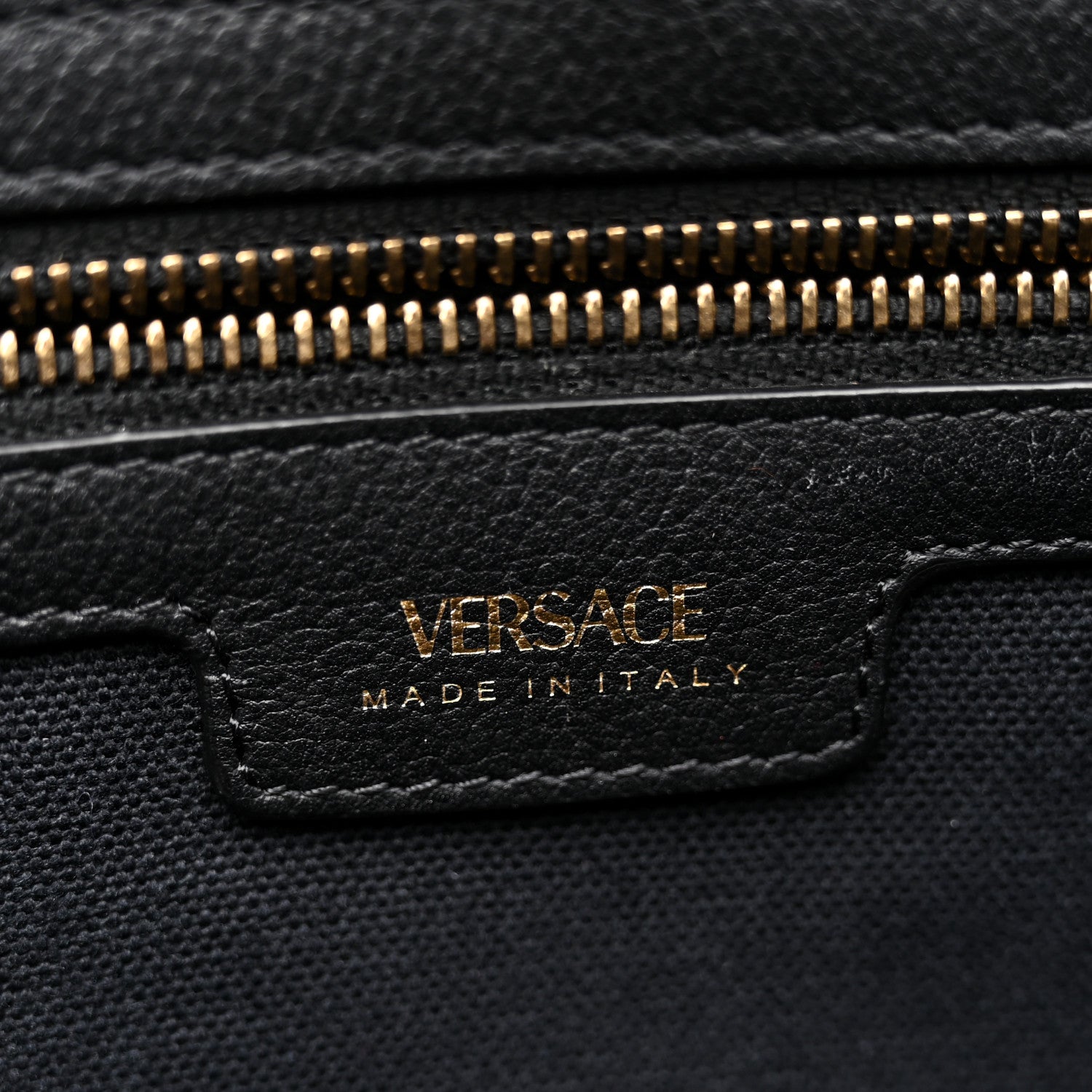 Versace Canvas Calfskin Large La Medusa Tote Bag Black 6 of 11