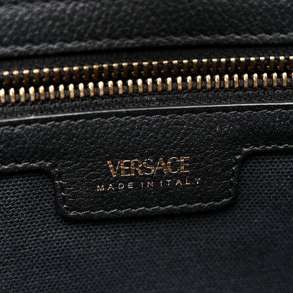 Versace Canvas Calfskin Large La Medusa Tote Bag Black 6 of 11
