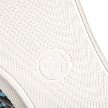 Gucci Calfskin GucciGhost Print Mens Dublin Slip On Sneakers 41 Black New Acquamarine 8 of 8