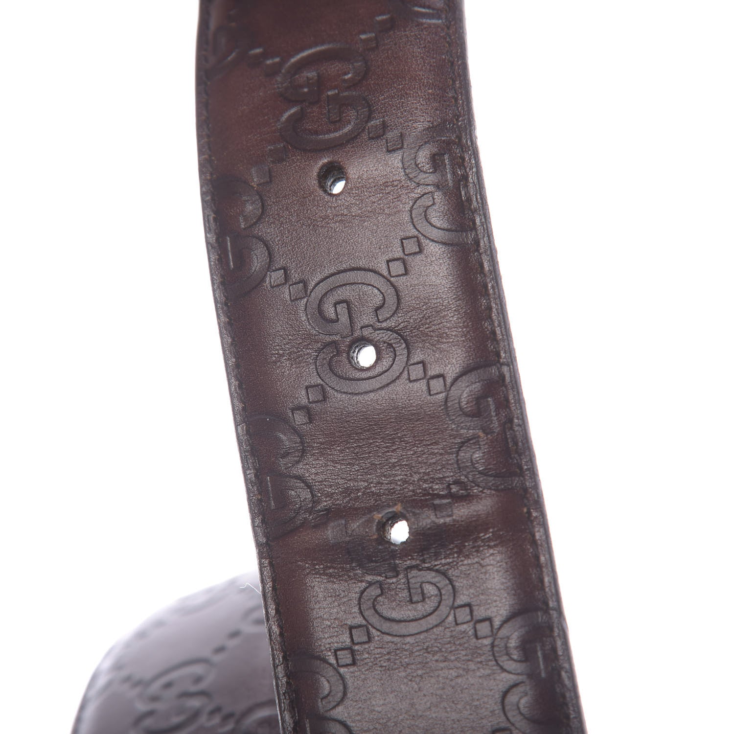 Gucci Guccissima Interlocking G 40mm Belt 85 34 Dark Brown 6 of 6