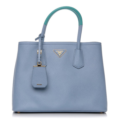 Prada Saffiano Cuir Small Double Bag Astrale Giada 1 of 7
