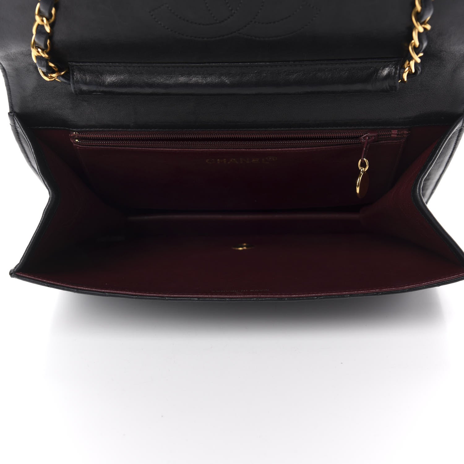 Chanel Lambskin Quilted Medium Single Flap Black 5 of 11