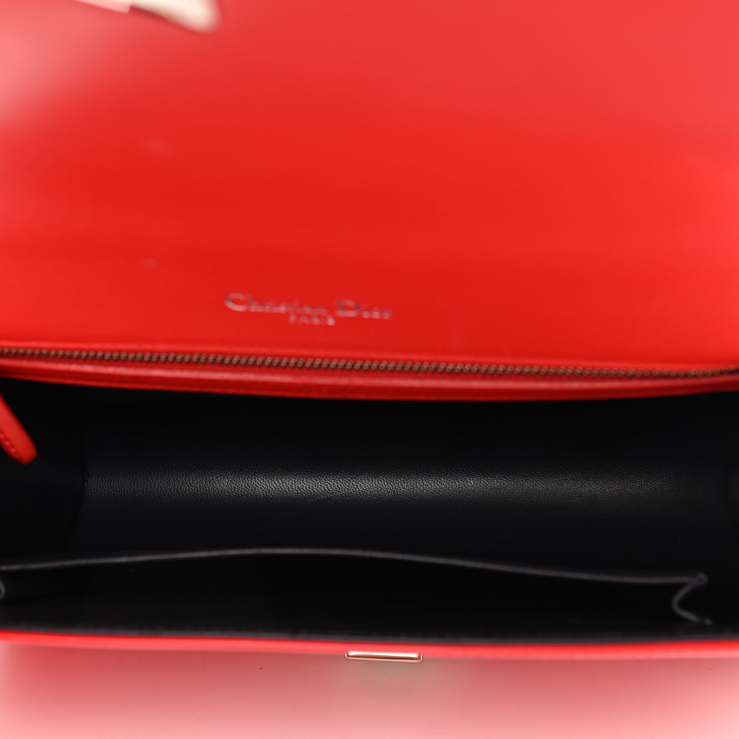 Christian Dior Patent Micro-Cannage Medium Diorama Flap Bag Red 4 of 10