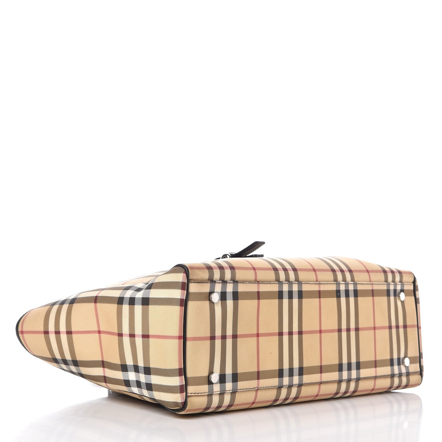 House Check Buckle Tote Black