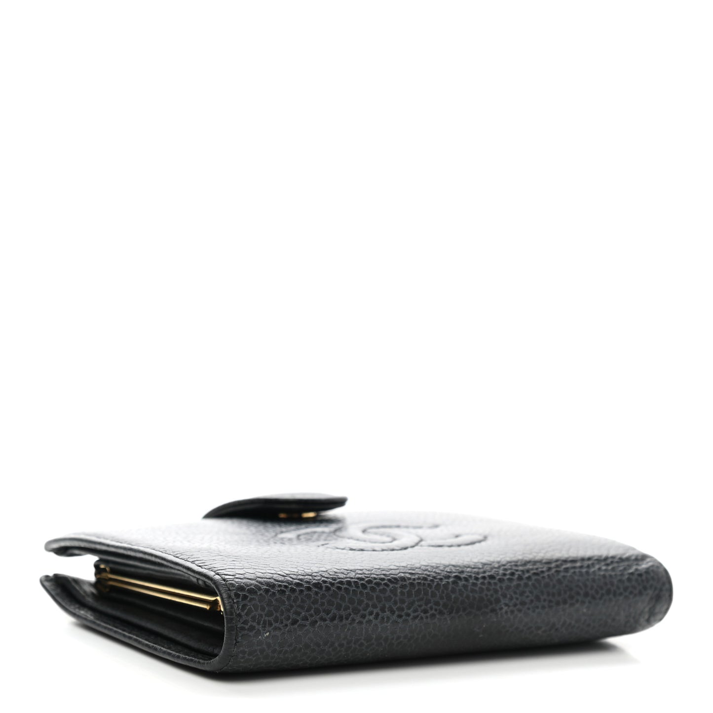 Caviar Timeless CC Compact French Wallet Black