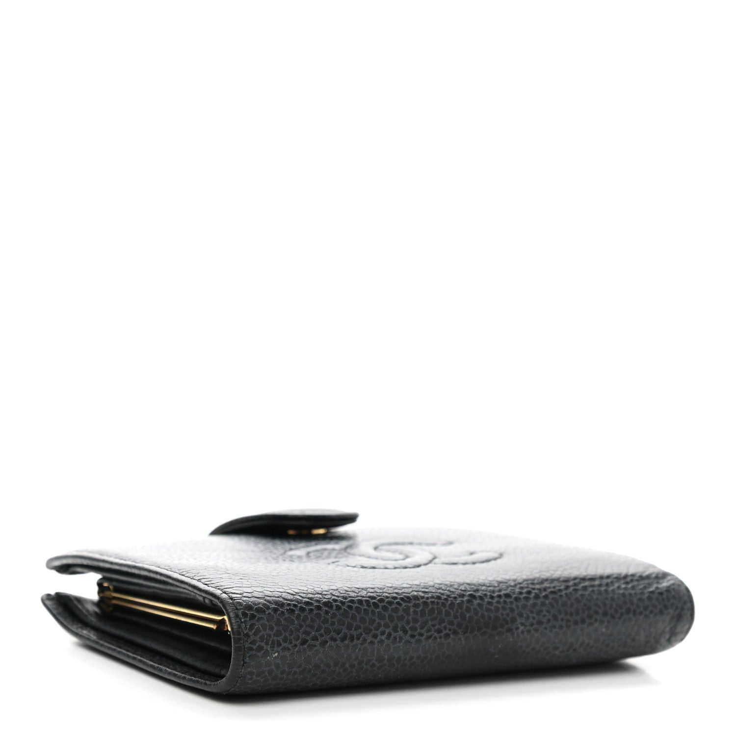 Chanel Caviar Timeless CC Compact French Wallet Black 4 of 12