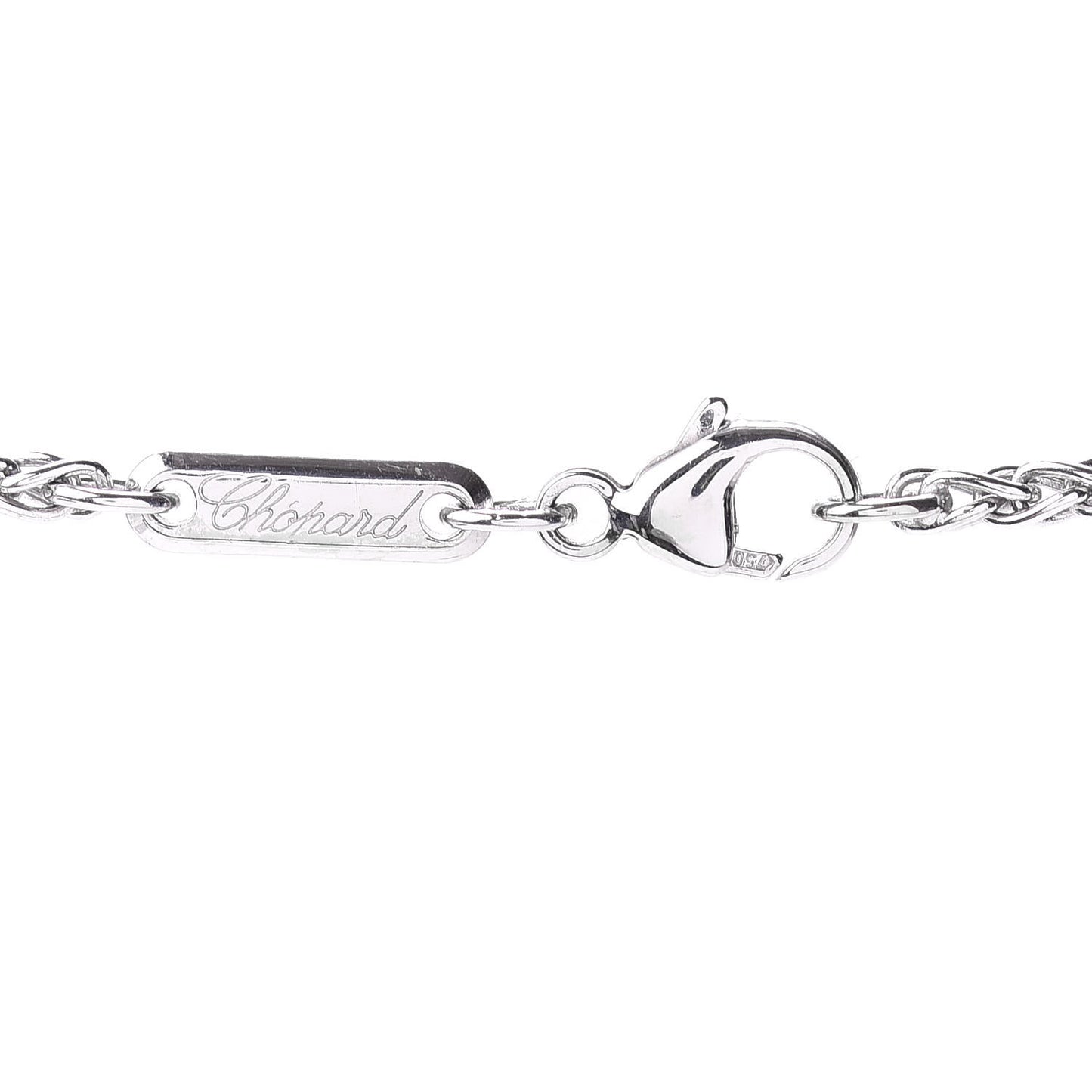 18K White Gold Happy Diamonds Floating Heart Pendant Necklace