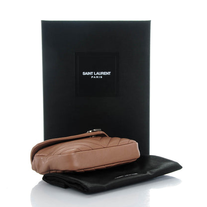 Saint Laurent Sheepskin Matelasse Chevron Monogram College Chain Wallet Fard 4 of 7