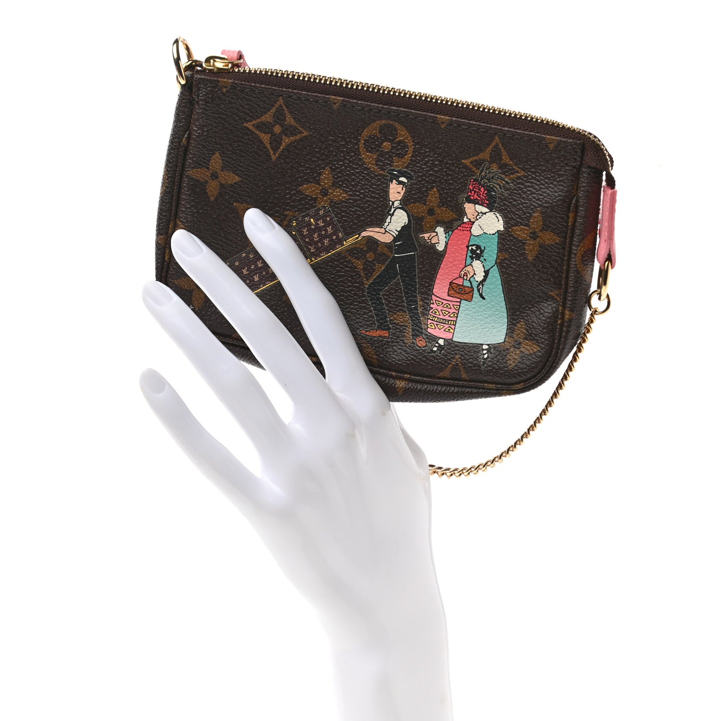 Monogram Illustre Mini Pochette Accessories Rose
