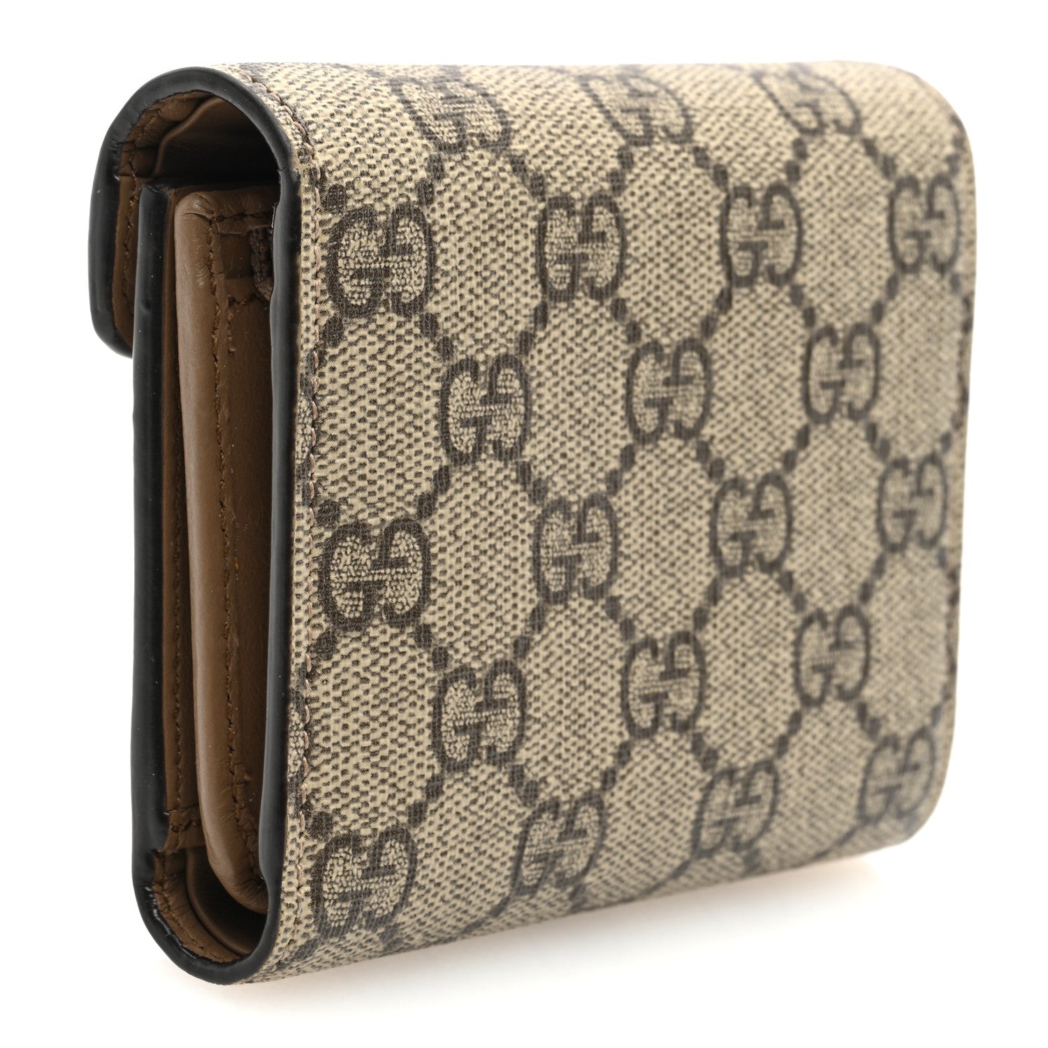 Gucci GG Supreme Monogram Dionysus Card Case Wallet Beige Taupe 3 of 6