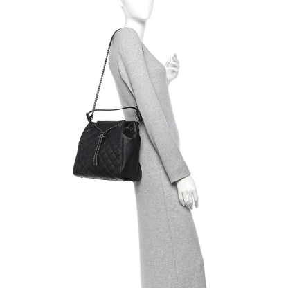 Chanel Caviar Quilted Medium CC Bucket Bag Black 2 of 10