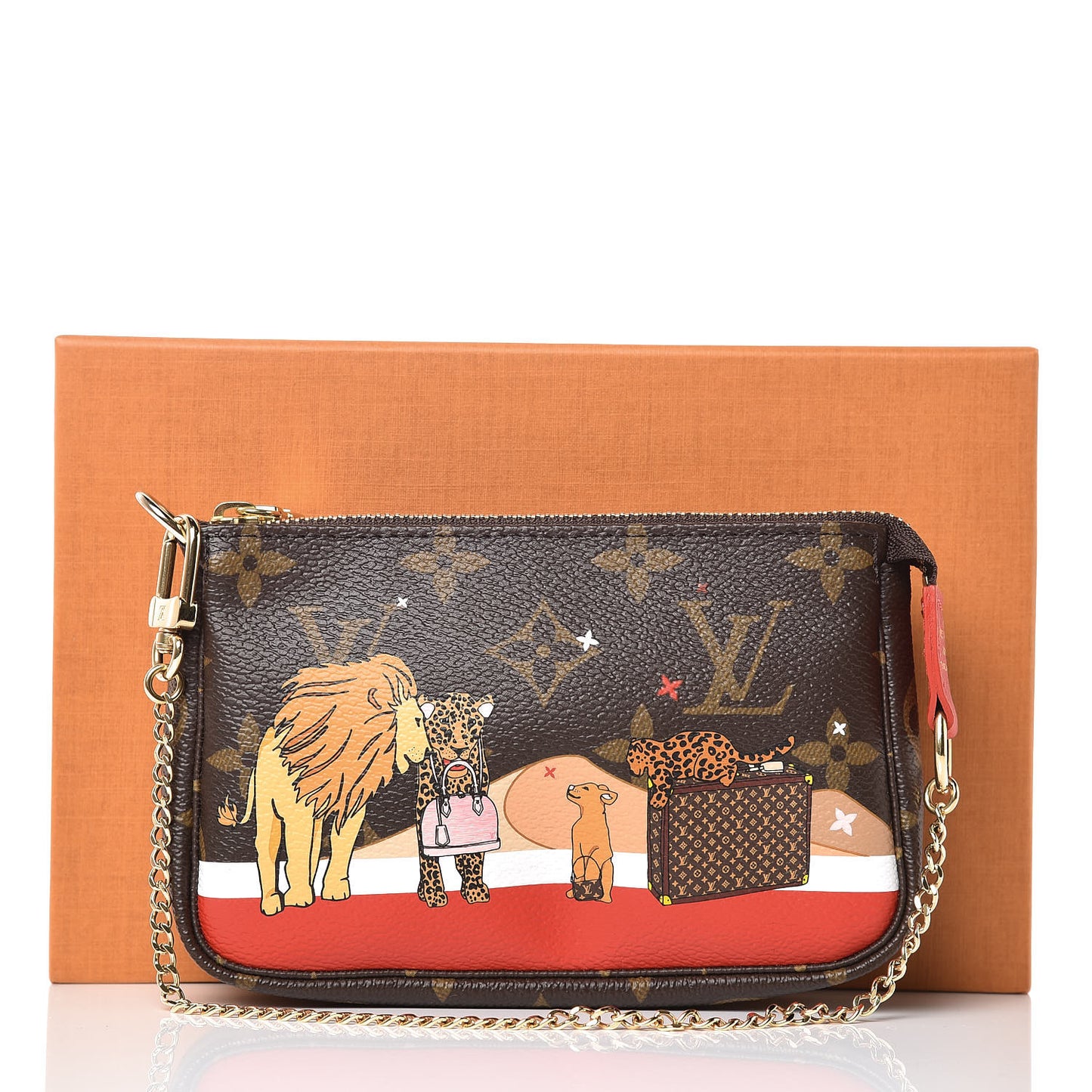 Monogram 2018 Christmas Animation Mini Cats Pochette Accessories
