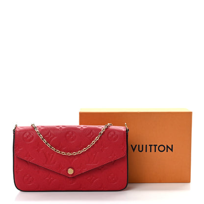 Louis Vuitton Empreinte Pochette Felicie Chain Wallet Scarlet 15 of 15