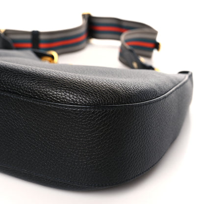 Prada Vitello Daino Zippered Messenger Hobo Black 8 of 8