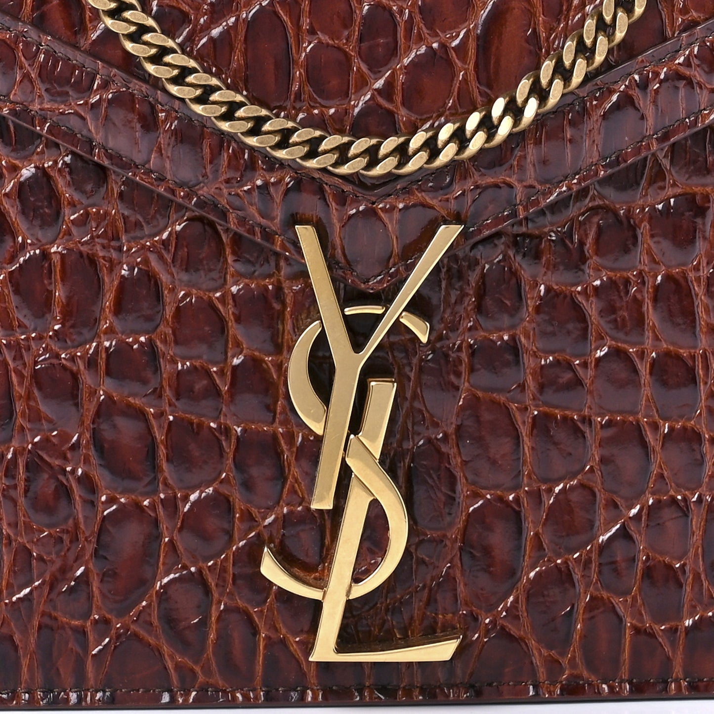 Patent Turtle Embossed Monogram Cassandra Clasp Bag Rouge Legion