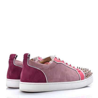 Christian Louboutin Veau Velours Calfskin Spikes Womens Vieira Flat Sneakers 37 Multicolor 4 of 8