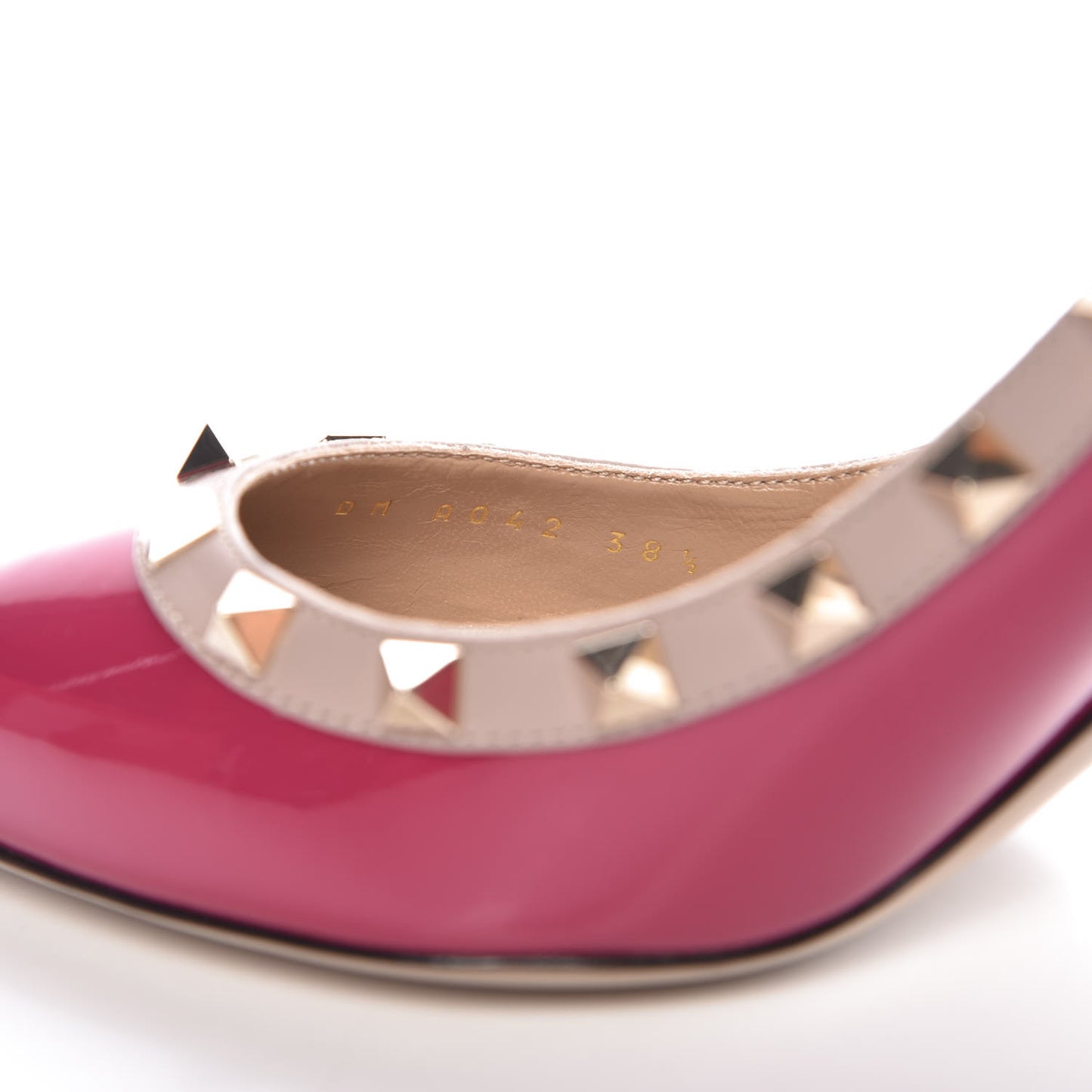 Patent Rockstud 85mm Pumps 38.5 Deep Cyclamin Poudre