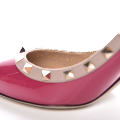 Valentino Garavani Patent Rockstud 85mm Pumps 38.5 Deep Cyclamin Poudre 8 of 9