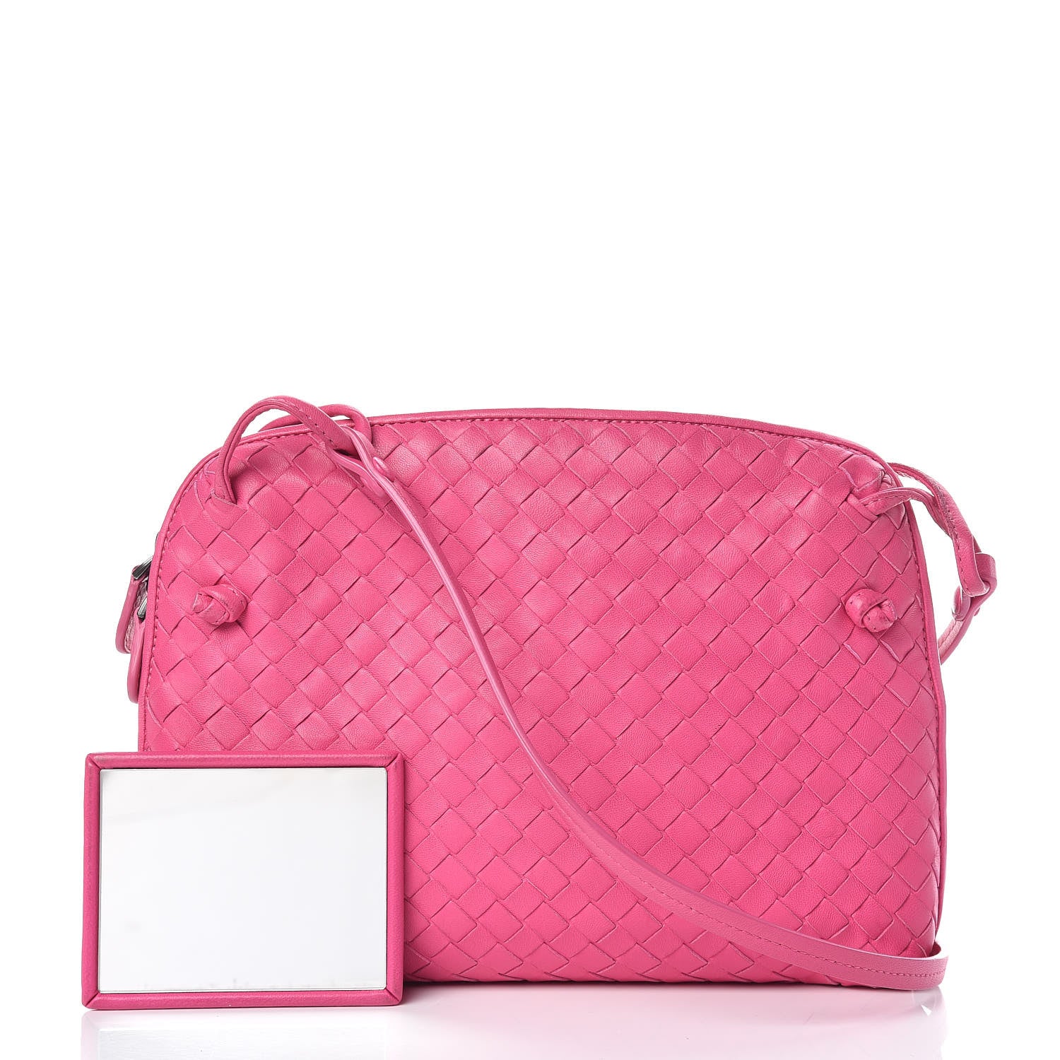 Bottega Veneta Nappa Intrecciato Nodini Bag Rosa Shock 3 of 14