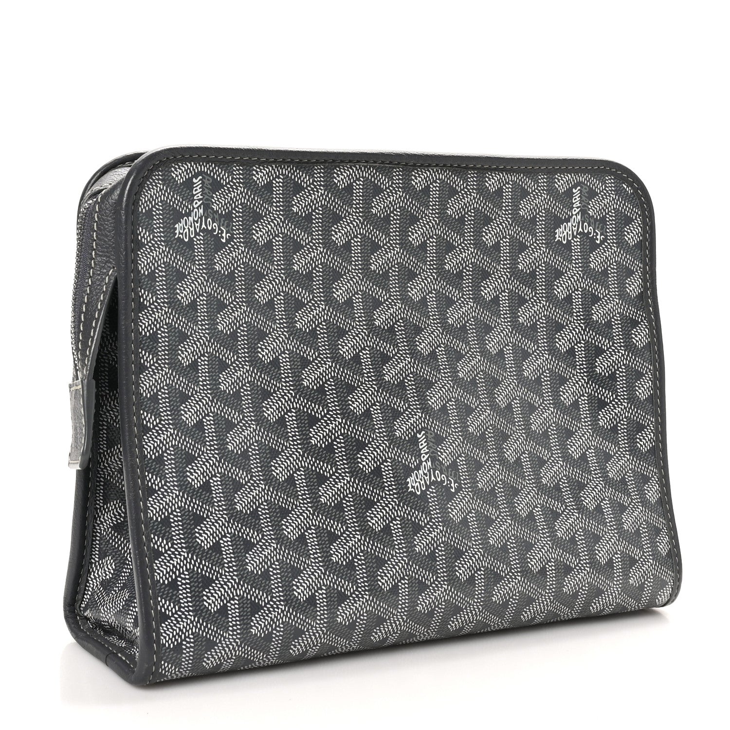 Goyard Goyardine Jouvence MM Toiletry Pouch Grey 3 of 9