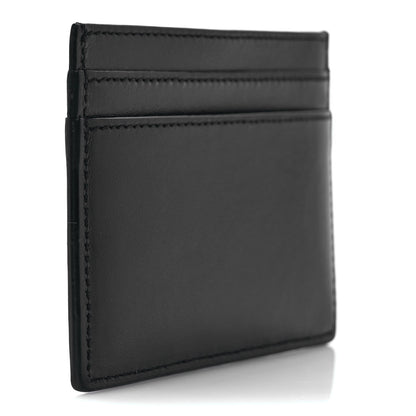Saint Laurent Calfskin Smoking Forever Patch Credit Card Case Black 3 of 9