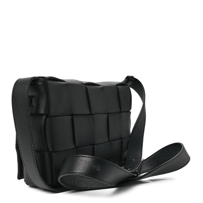 Bottega Veneta Lambskin Maxi Intrecciato Cassette Crossbody Bag Black 3 of 12