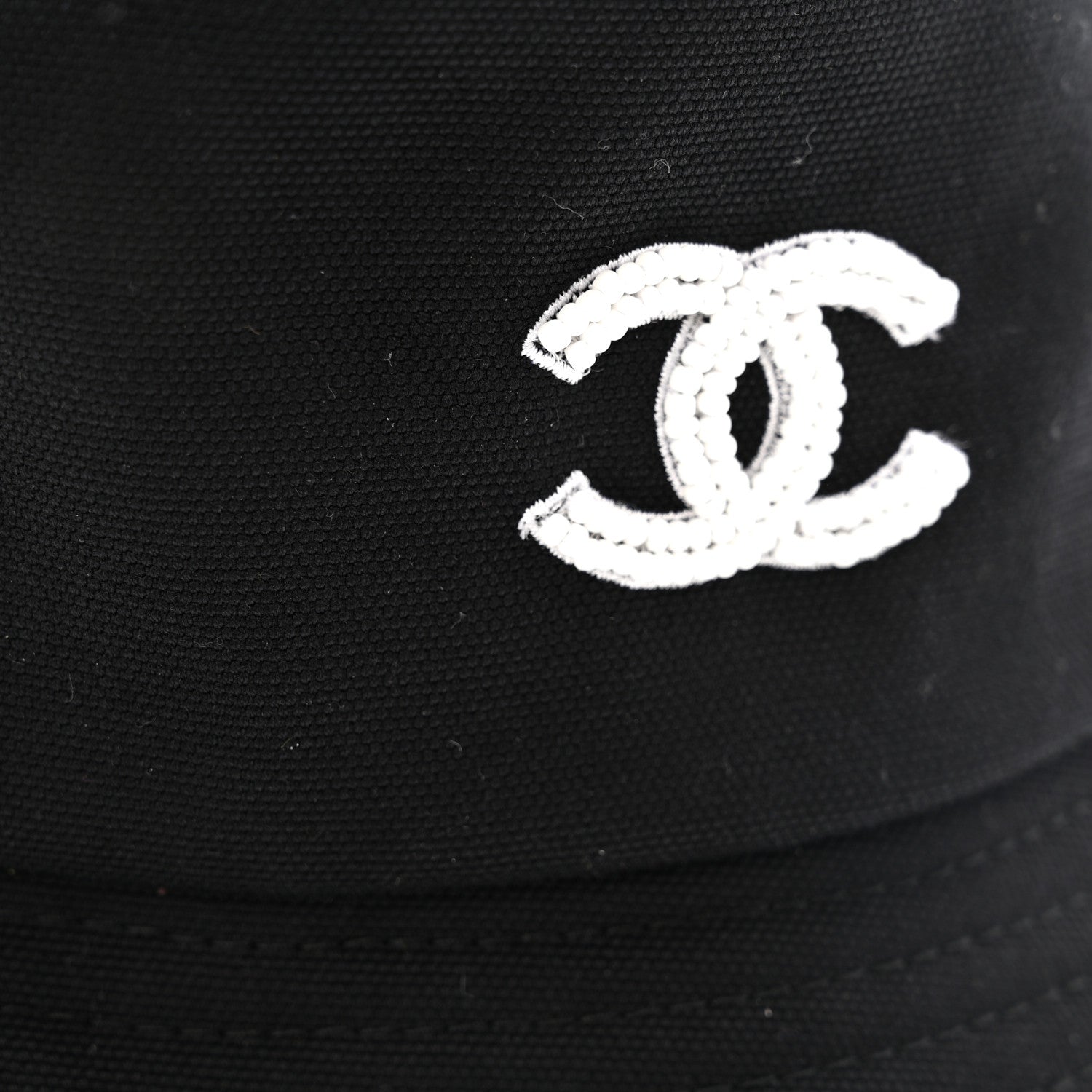 Chanel Cotton Pearl CC Bucket Hat S Black 11 of 11