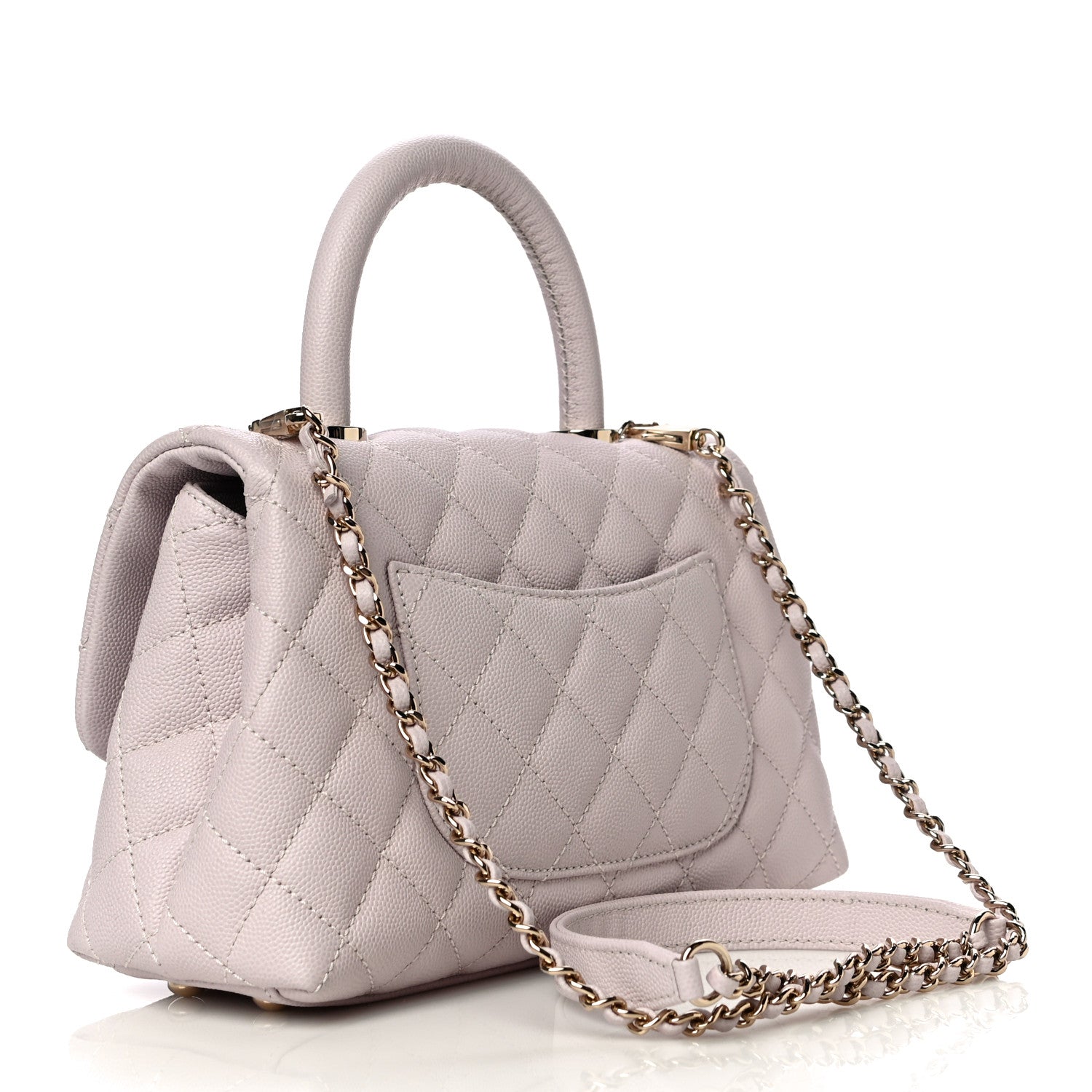 Chanel Caviar Quilted Mini Coco Handle Flap Lilas Lilac 3 of 11