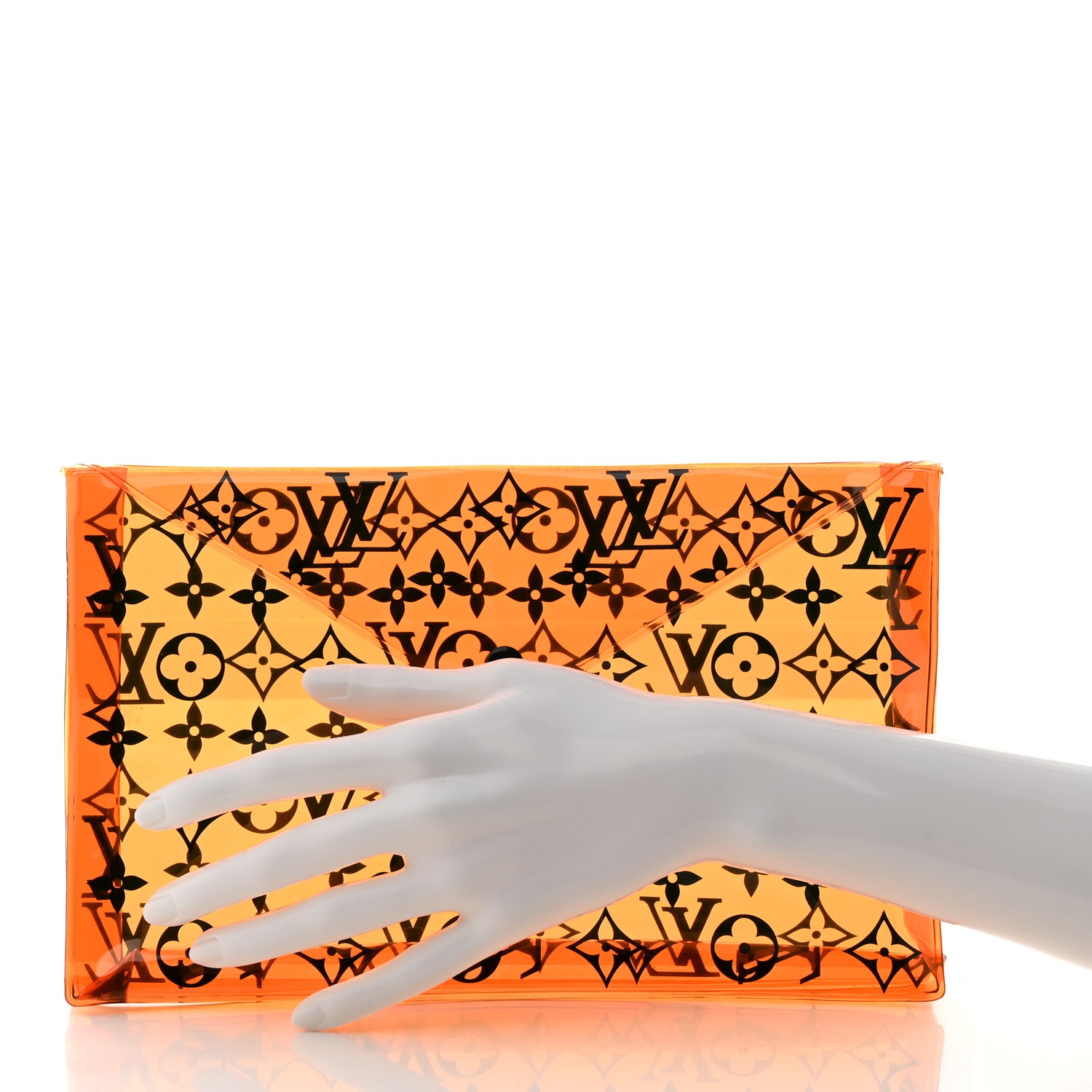 Louis Vuitton PVC Monogram Printed Envelope Pouch Orange 2 of 6