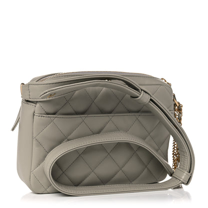 Chanel Calfskin Quilted Small Camera Case Grey 3 of 10