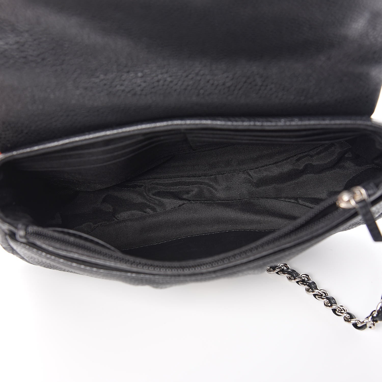 Chanel Caviar Half Moon Wallet On Chain WOC Black 5 of 12