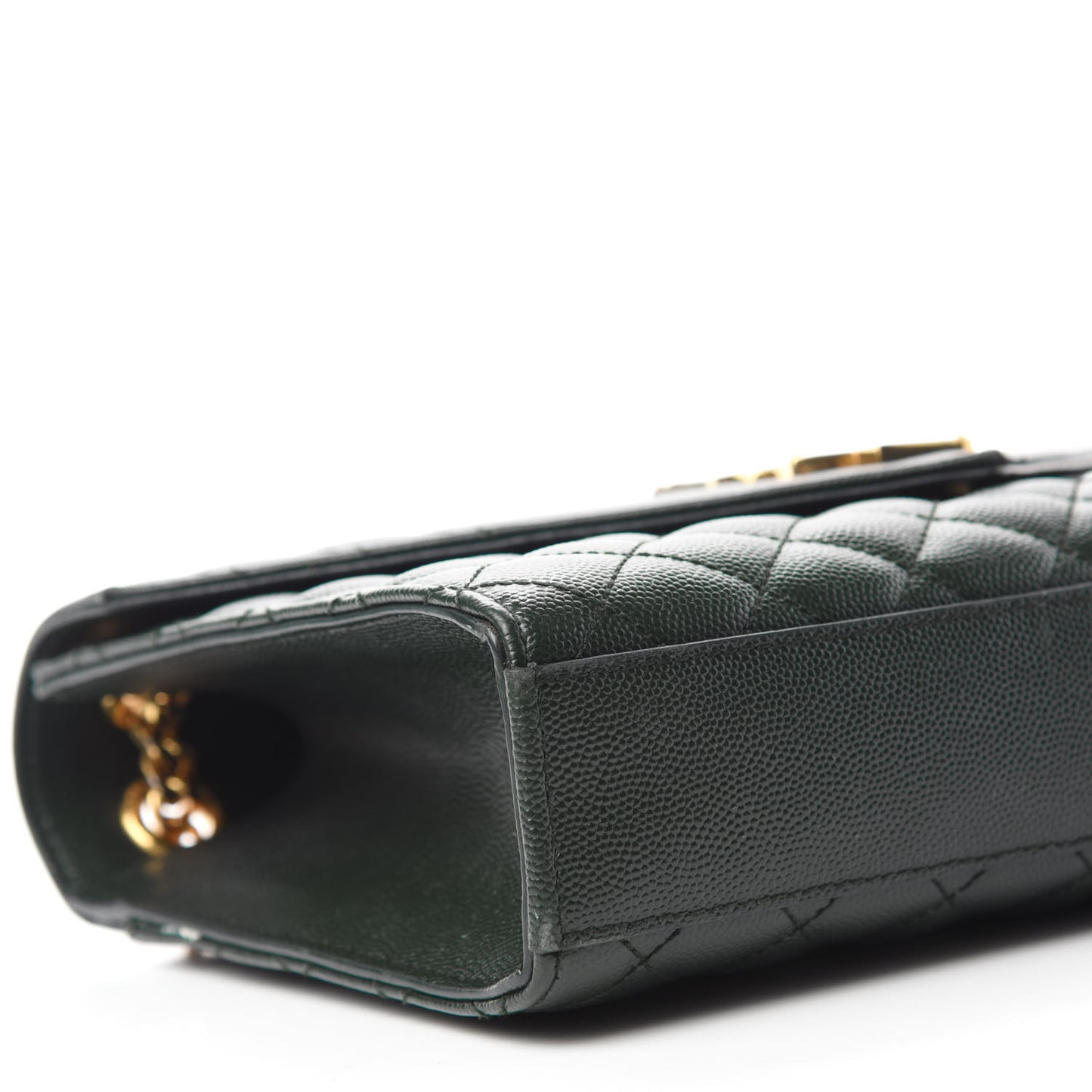Grain De Poudre Textured Mixed Matelasse Triquilt Medium Monogram Satchel Dark Tea