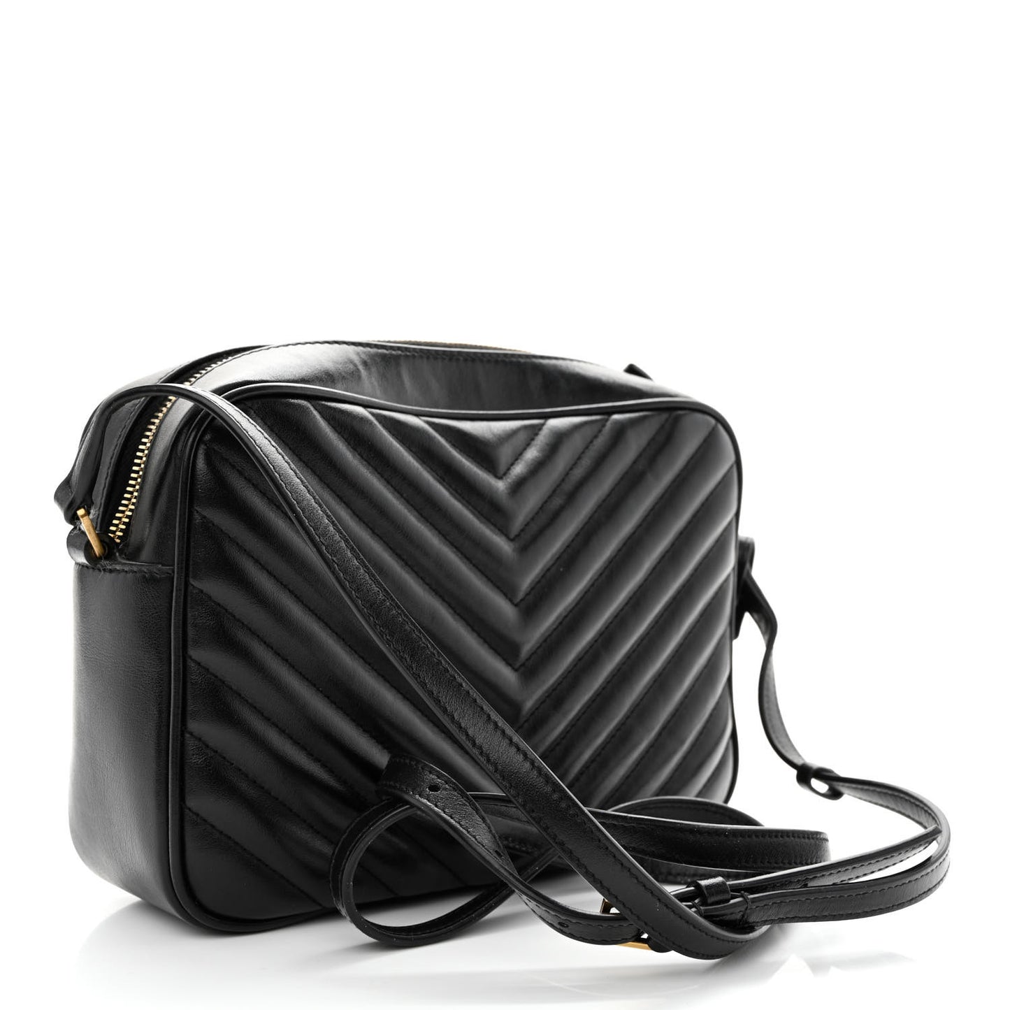 Calfskin Matelasse Monogram Lou Camera Bag Black