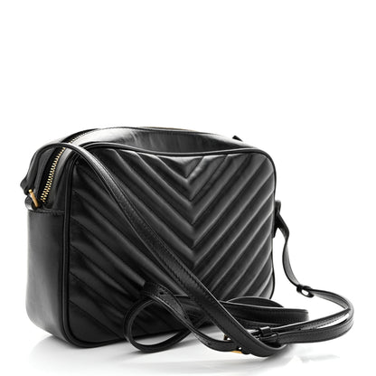 Saint Laurent Calfskin Matelasse Monogram Lou Camera Bag Black 3 of 12