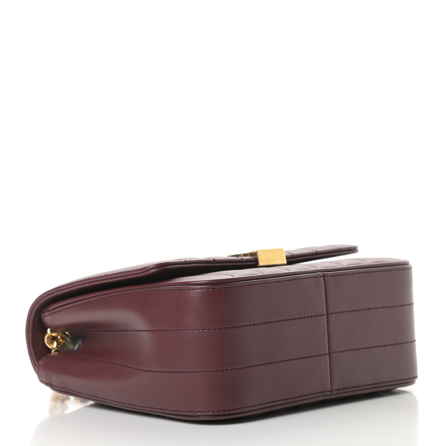Lambskin Matelasse Monogram Medium Vicky Chain Bag Dark Legion Red