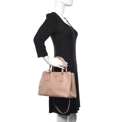 Prada Saffiano Small Galleria Double Zip Tote Cammeo 3 of 17