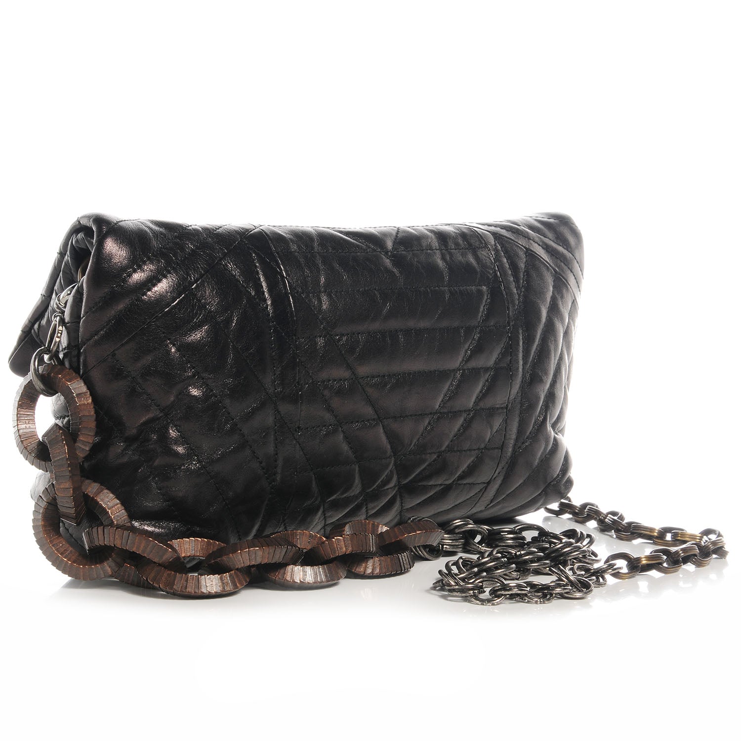 Lanvin Quilted Lambskin Happy Long Crossbody Black 3 of 6