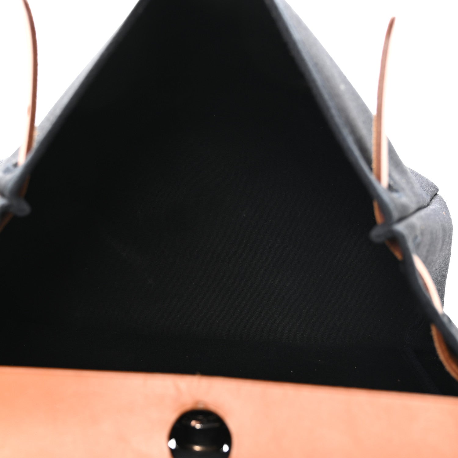 Hermes Toile Vache Calfskin Herbag 30 PM Black Natural 6 of 12