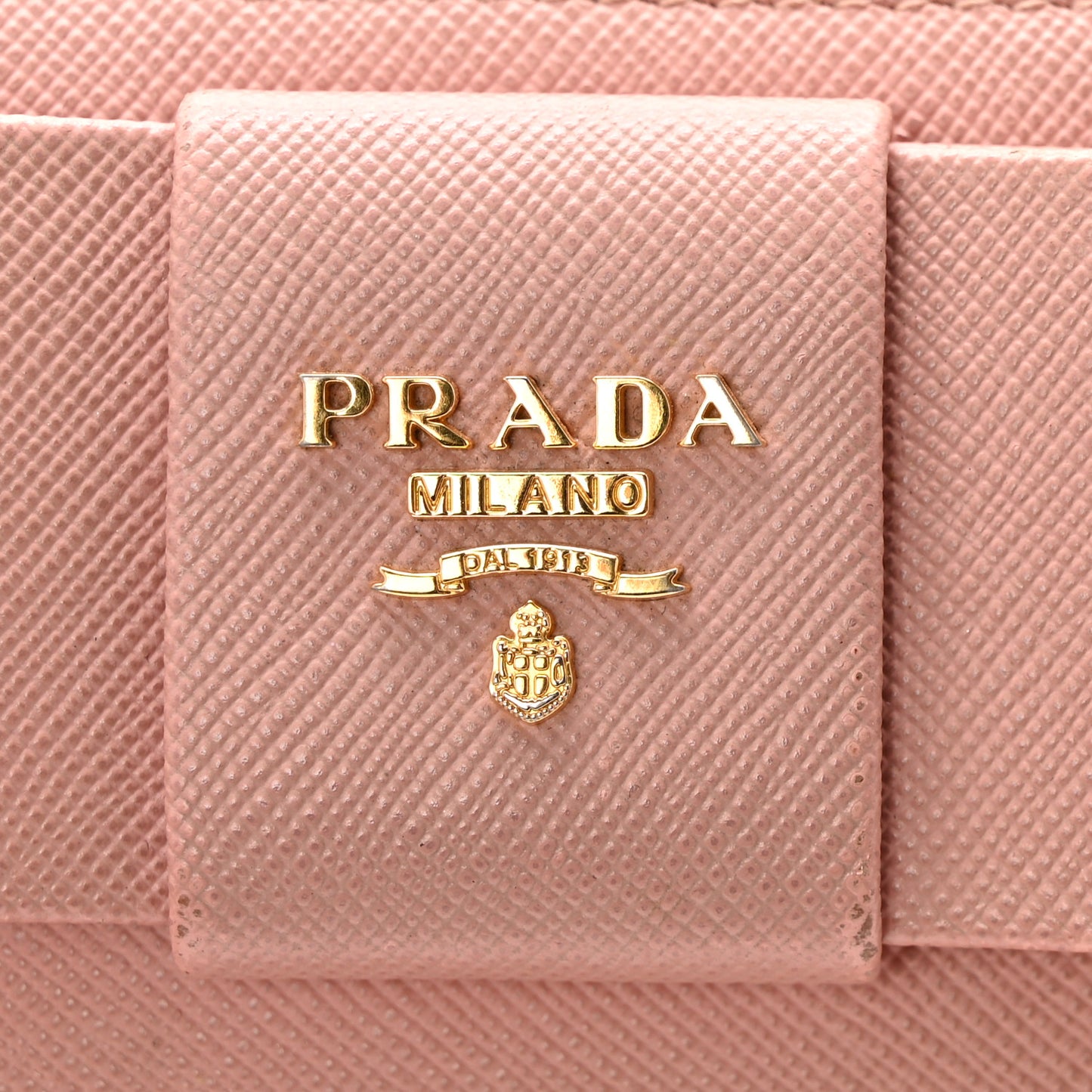 Saffiano Fiocco Bow Zip Around Wallet Orchidea