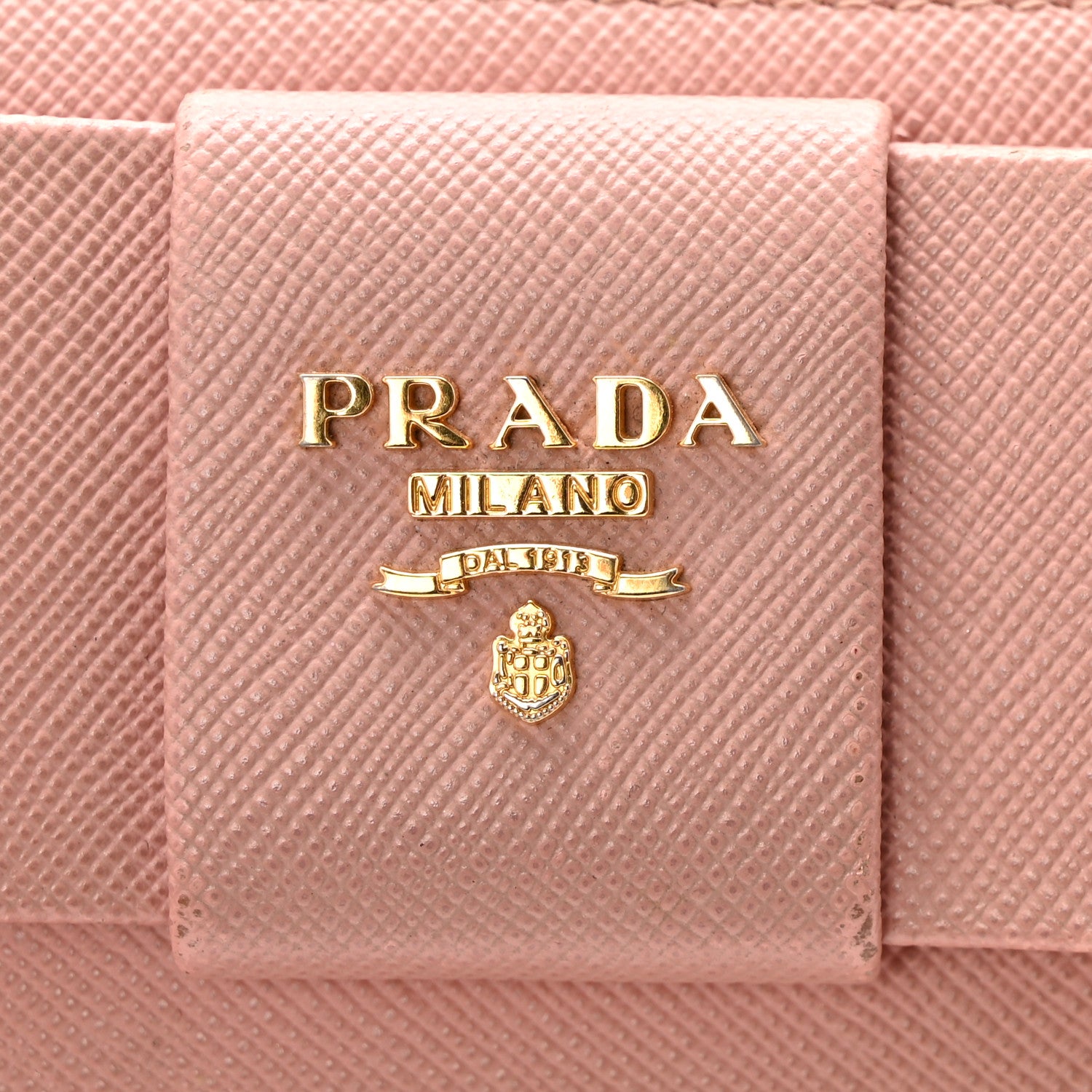 Prada Saffiano Fiocco Bow Zip Around Wallet Orchidea 9 of 14