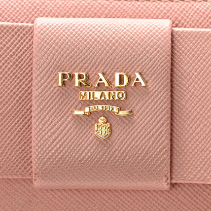 Prada Saffiano Fiocco Bow Zip Around Wallet Orchidea 9 of 14