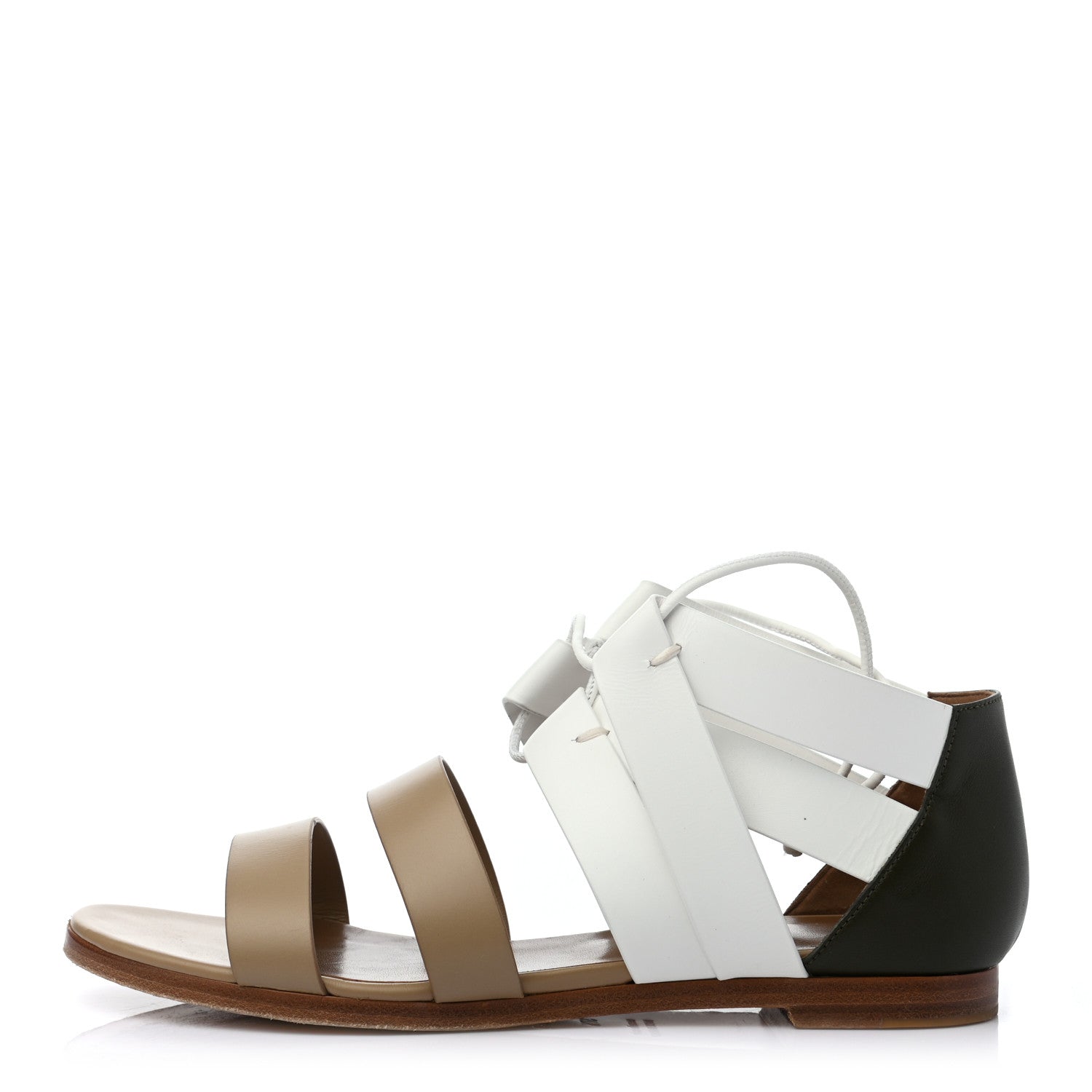 Hermes Calfskin Womens Gladiator Sandals 37.5 1 of 7