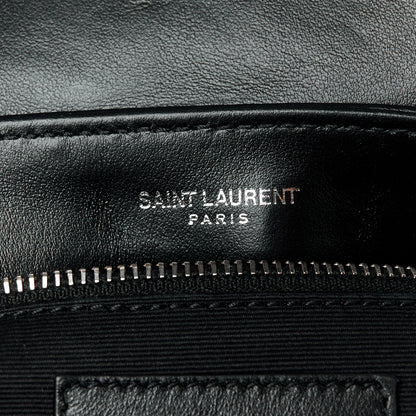 Saint Laurent Calfskin Y Quilted Monogram Toy Loulou Crossbody Bag Black 7 of 12