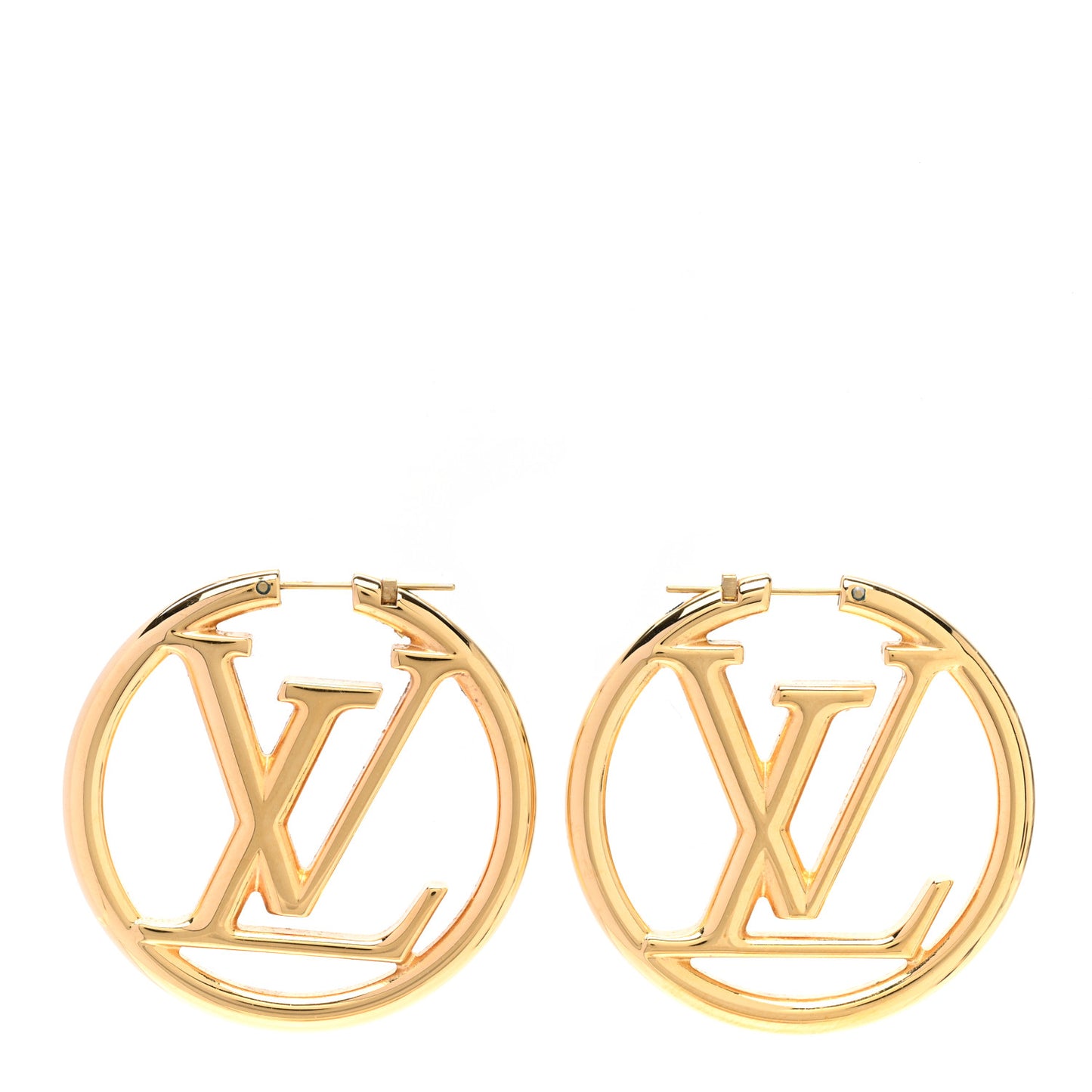 Metal Louise Hoop Earrings Gold