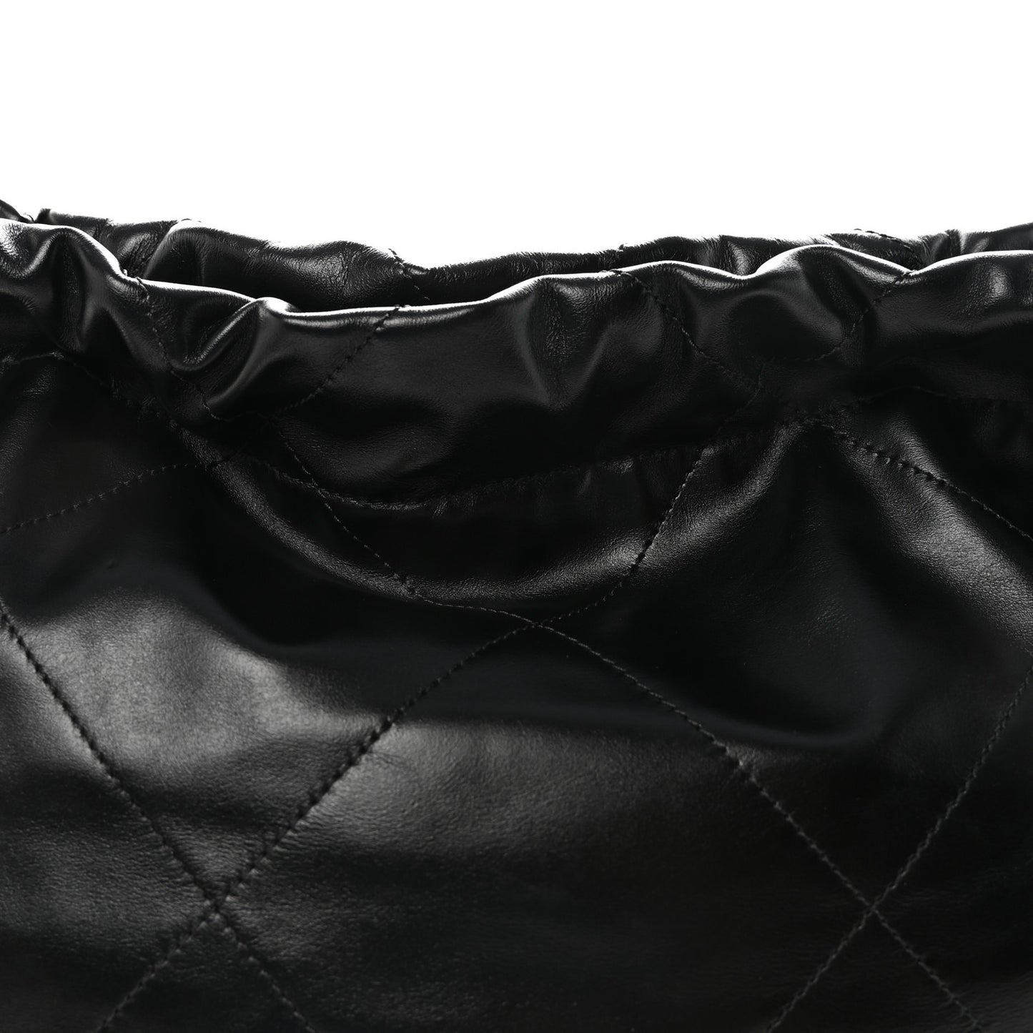 Shiny Calfskin Quilted Small Chanel 22 Black