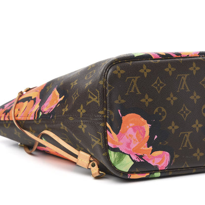 Louis Vuitton Monogram Roses Neverfull MM 10 of 12