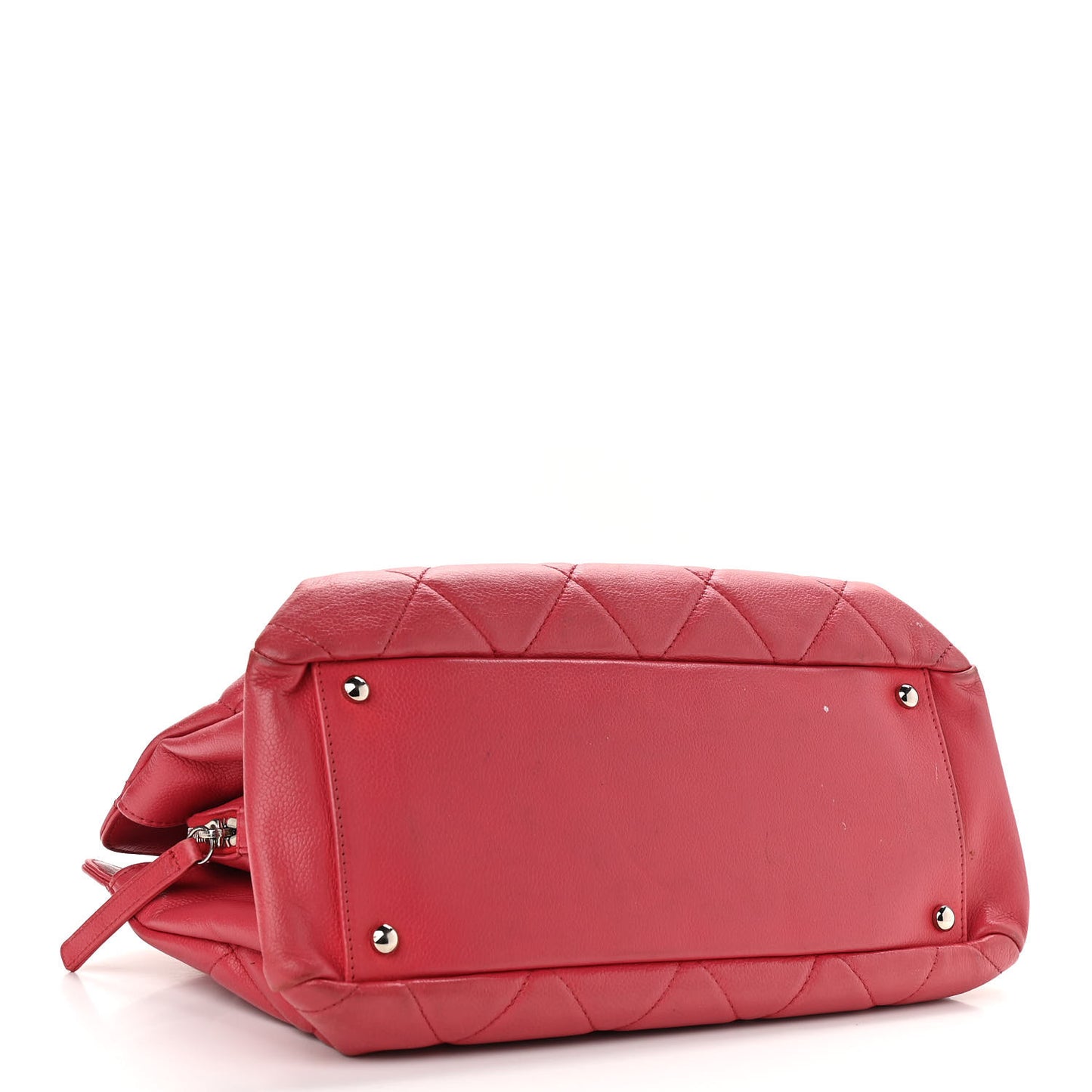 Soft Caviar Quilted CC Timeless Tote Fuchsia