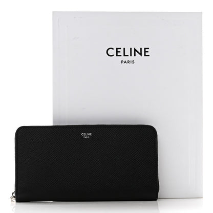 Celine Calfskin Large Zip Around Multifunction Wallet Black 8 of 8
