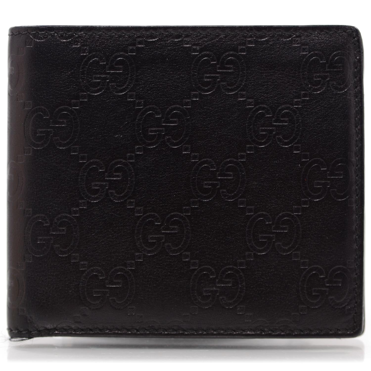 Gucci Microguccissima Mens Bi-Fold Wallet Black 1 of 8